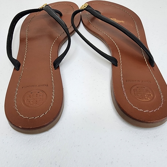 Tory Burch Terra Thong Sandals Black Size 9 - Picture 5 of 13